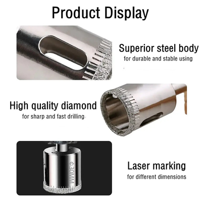 Glass 6mm Hole Drilling Electroplated Diamond Good Quality For Marble Ceramic wet use