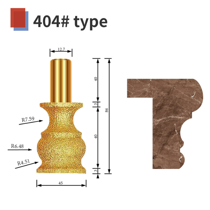 ルーター ビット真空はカスタマイズされた0を刻む石のGrniteの大理石CNCのためのsutitableろう付けした