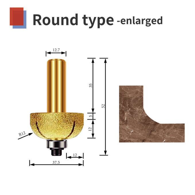 ルーター ビット真空はカスタマイズされた2つを刻む石のGrniteの大理石CNCのためのsutitableろう付けした